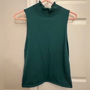 Ann Taylor Green Sleeveless Blouse